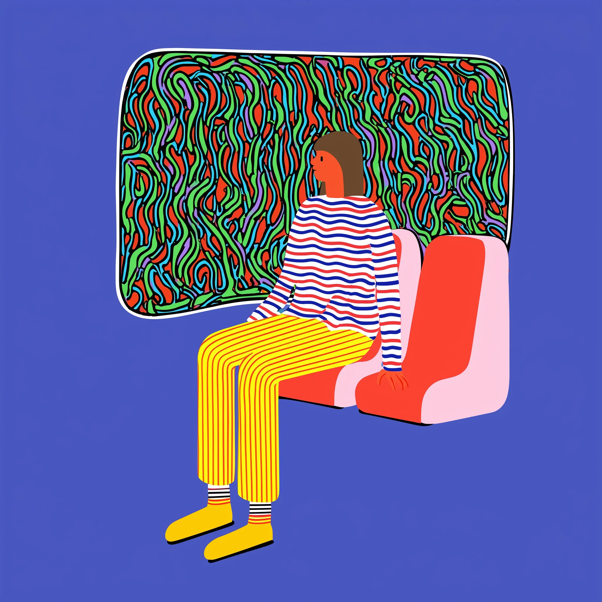 Illustration representing postpartum experience