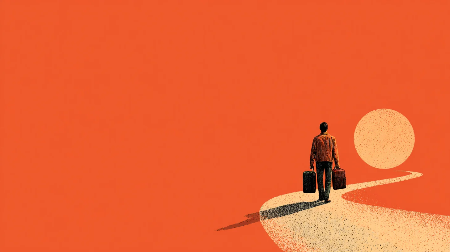 Illustration of a person beginning a new journey